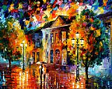 Afremov Paintings - Rain by Leonid Afremov